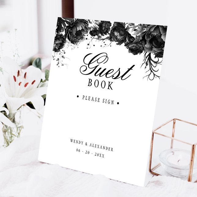 Expositor En L Libro de invitados de Boda blanco gótico clásico (Subido por el creador)