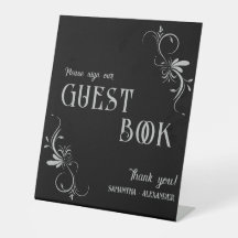Libro de invitados de Boda de Whimsigoth Gray Góti
