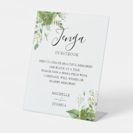 Expositor En L Libro de invitados de boda Jenga floral de vegetac