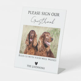 Expositor En L Libro de invitados de boda personalizado que tambi