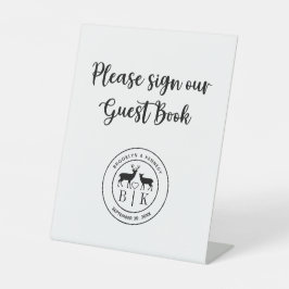 Expositor En L Libro de Invitados de Bodas Rústicas en Campo con 