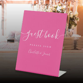Expositor En L Libro de invitados de escritura de firma de color