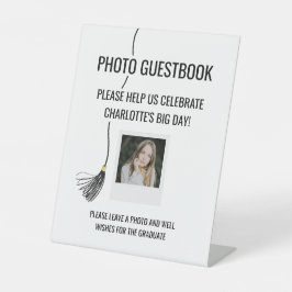 Expositor En L Libro de Invitados de Fotos con Borla de Gorro de 