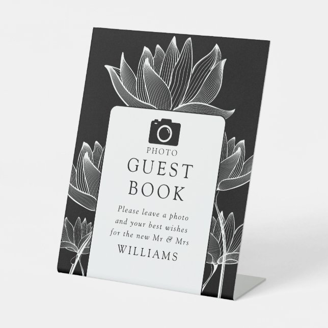 Expositor En L Libro De Invitados De Fotos Florales Modernas En B (Anverso)