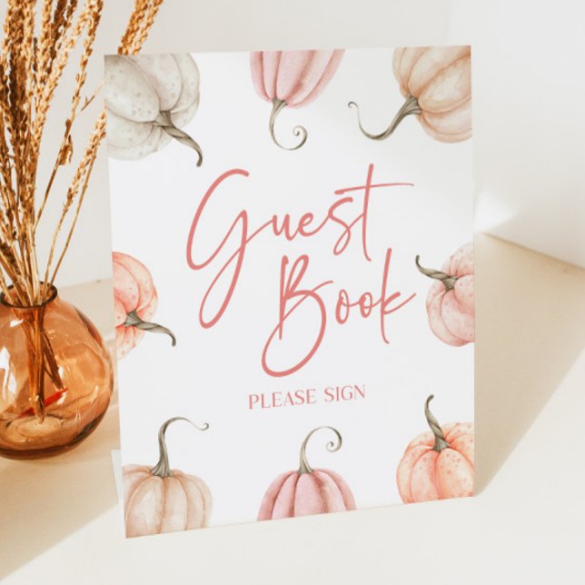 Expositor En L Libro de invitados de otoño sobre calabaza blanca  (Subido por el creador)