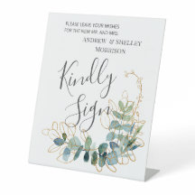 Libro de invitados para Bodas de Rótulo de Eucalyp