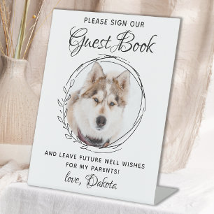 Expositor En L Libro de invitados para Bodas Mascotas de fotograf