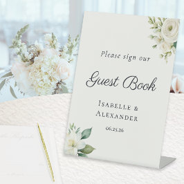 Expositor En L Libro de Invitados Romántico Elegante