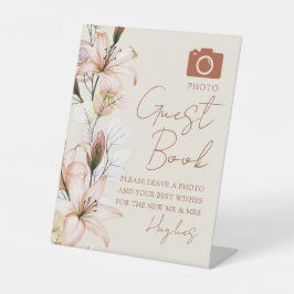Expositor En L Libro de invitados Rustic Boho Floral Fall Wedding