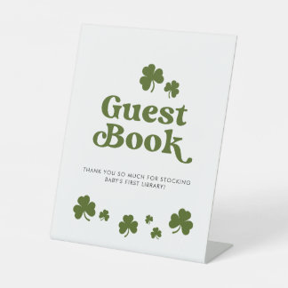 Expositor En L Libro de invitados St. Patrick's Day Green Shamroc
