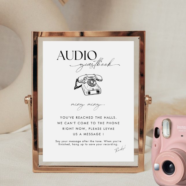 Expositor En L Libro de visitas de audio de teléfono de boda con  (Subido por el creador)