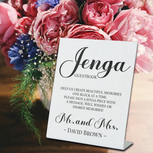 Expositor En L Libro de visitas de jenga Boda en negrita (Subido por el creador)