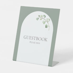 Expositor En L Libro de visitas del Boda botánico del Arco Verde