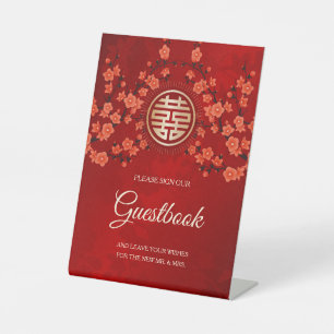 Expositor En L Libro de visitas del Boda chino Cherry Blossom