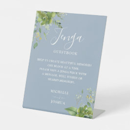 Expositor En L Libro de visitas del Boda de Greenery Floral Dusty