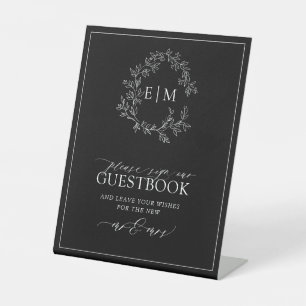 Expositor En L Libro de visitas del Boda de Monograma Escudo de L
