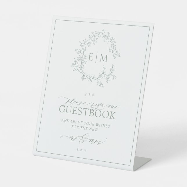 Expositor En L Libro de visitas del Boda del Monograma del Escudo (Anverso)