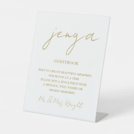 Expositor En L Libro de visitas Jenga Chic Dorado Script Minimali