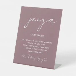 Expositor En L Libro de visitas Jenga Mauve letra minúscula
