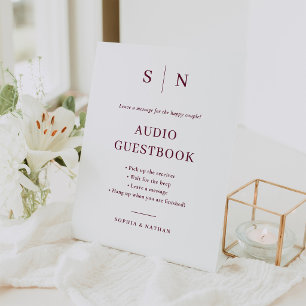 Expositor En L Libro de visitas telefónico de boda minimalista y