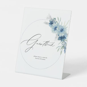 Expositor En L Libro Floral Dusty Blue Boho
