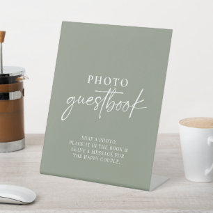 Expositor En L Libro minimalista de fotografías de la época verde