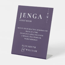 Libro Minimalista morado de Jenga moderno