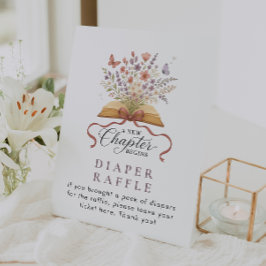 Expositor En L Libro Tema Diaper Raffle Baby Shower Table