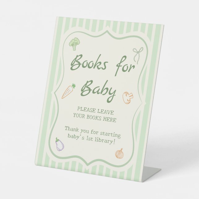 Expositor En L Libros de Baby Shower locales para bebé (Anverso)