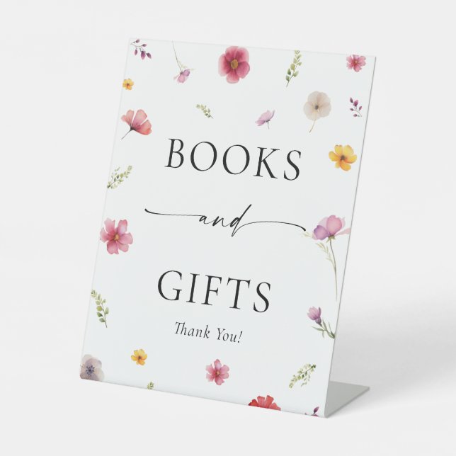 Expositor En L Libros de Baby Shower y regalos de flores silvestr (Anverso)