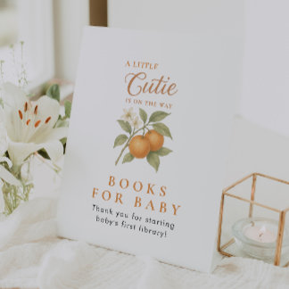 Expositor En L Libros De Citrus naranjas Para Baby Shower Table T