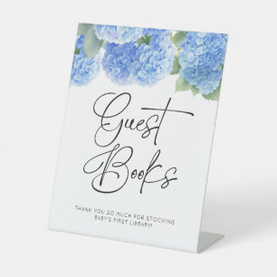Expositor En L Libros invitados Hydrangea Es un niño Baby Shower
