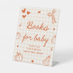 Expositor En L Libros para bebé en la fiesta de baby shower de un
