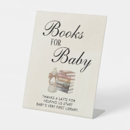 Expositor En L Libros para bebé Rótulo se prepara Baby Shower