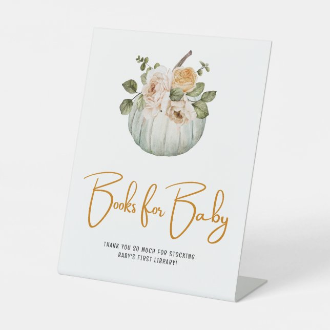 Expositor En L Libros Para Bebés Pequeño Calabaza Cae Baby Shower (Anverso)