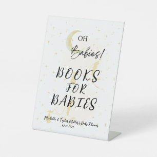 Expositor En L Libros para bebés Rótulo Pedestal Baby Shower