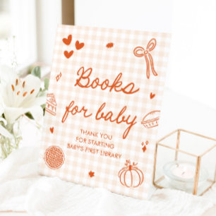 Expositor En L Libros para el baby shower de Cutie Pie Baby para