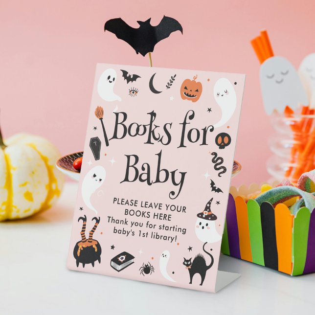 Expositor En L Libros rosas de Baby Shower de Halloween para bebé (Subido por el creador)