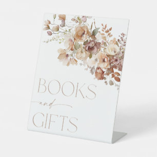 Expositor En L Libros y regalos símbolo boho otoño floral otoño