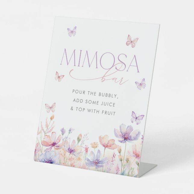 Expositor En L Lifetime of Butterflies Bridal Shower Mimosa Bar (Anverso)