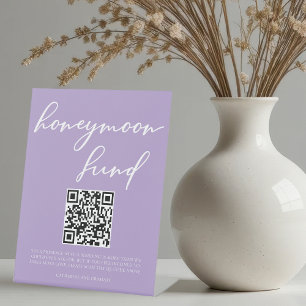 Expositor En L Lilac Purple Boda Honeymoon Fondo QR