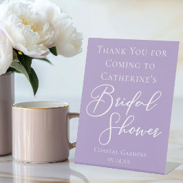 Expositor En L Lilac Purple Bridal Shower Personalized Welcome