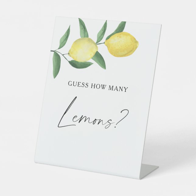 Expositor En L Limones - adivina cuántos limones (Anverso)