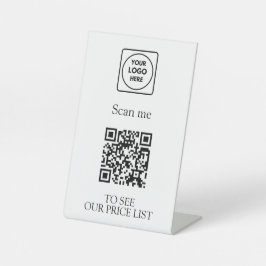 Expositor En L Lista de precios con código QR | Negocio sin conta