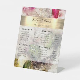 Expositor En L Lista de precios de acuarela del Purpurina rosa ve