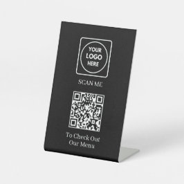 Expositor En L Lista de precios de código QR en negro | Personali