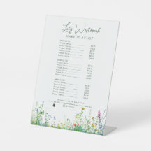 Lista de precios de flores silvestres con escritur