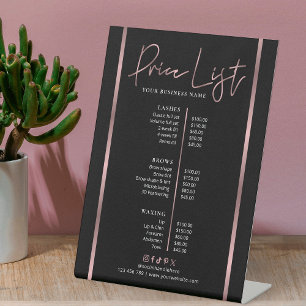 Expositor En L Lista de precios de moda de Black & Rosa Gold Salo