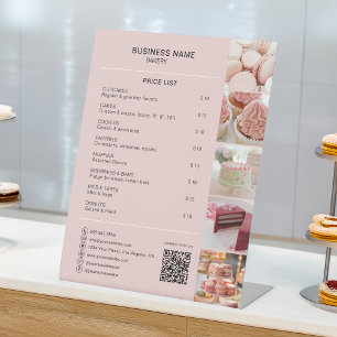 Expositor En L Lista de precios de panadería con foto personaliza