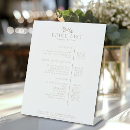 Expositor En L Lista de Precios de Salón Botánico Blanco Minimali